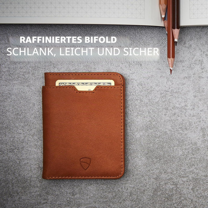 Vaultskin City Geldbörse mit Schutz für RFID Karten – Hochwertiges italienisches Leder – Ultradünne