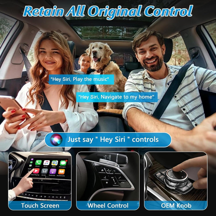 Wireless CarPlay &amp; Android Auto Adapter, Kabelloser CarPlay &amp; Android Auto Dongle, Plug &amp; Play USB A