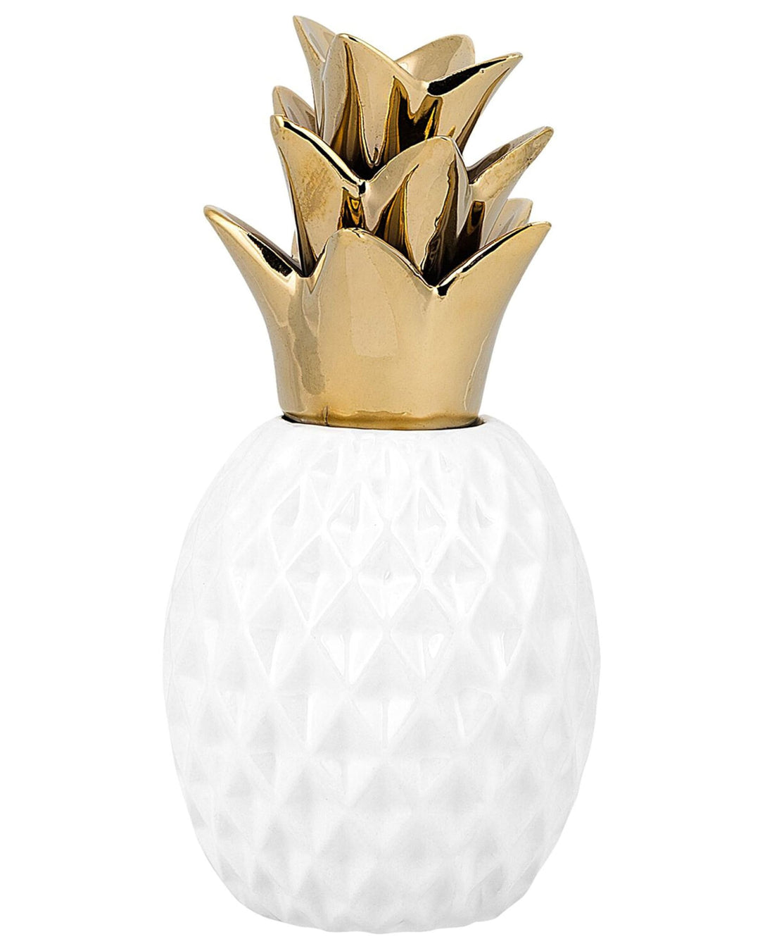 Dekorative Ananas-Skulptur aus Keramik weiss Tyana