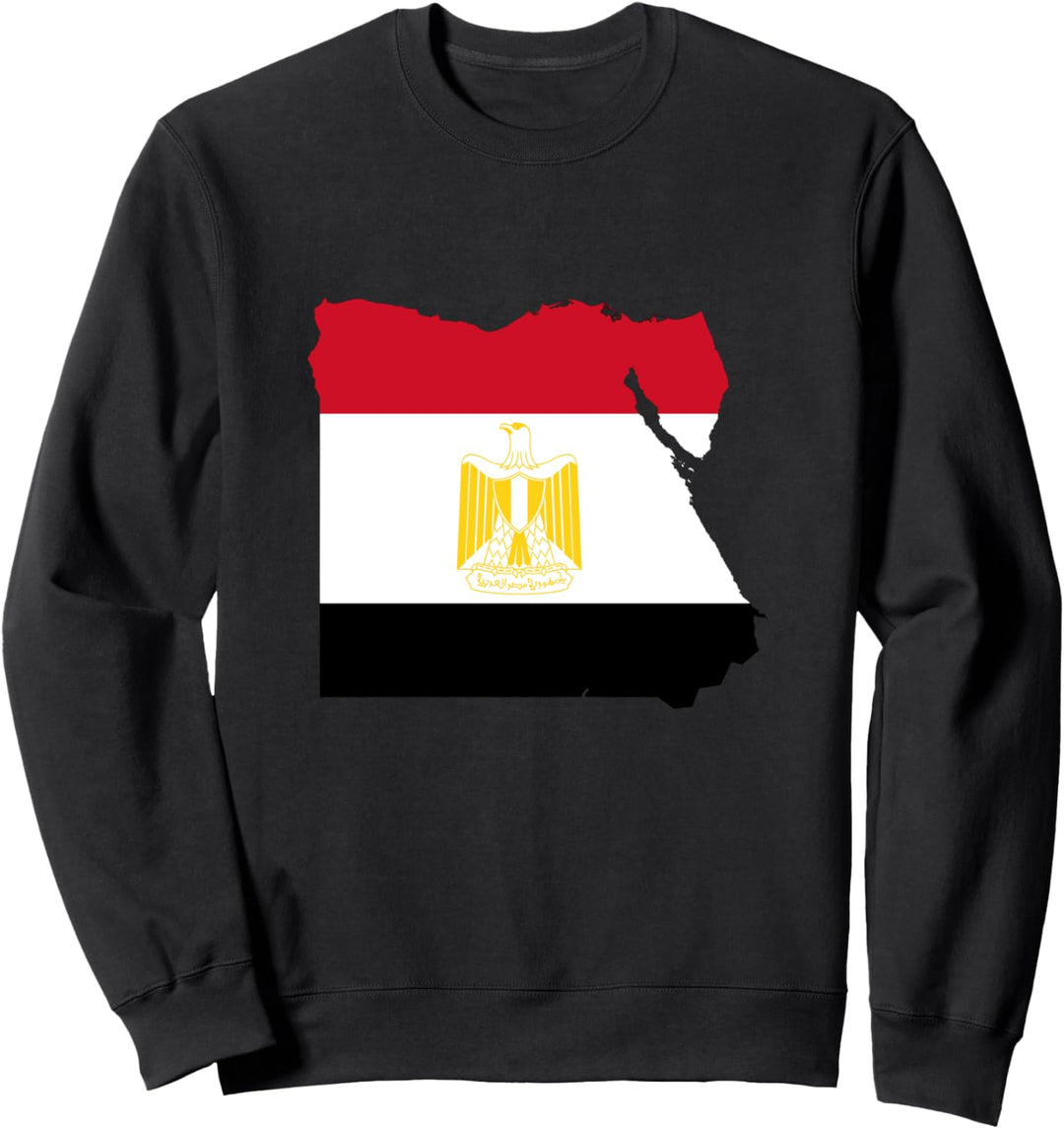 Umriss des Landes Ägypten auf der Flagge Sweatshirt