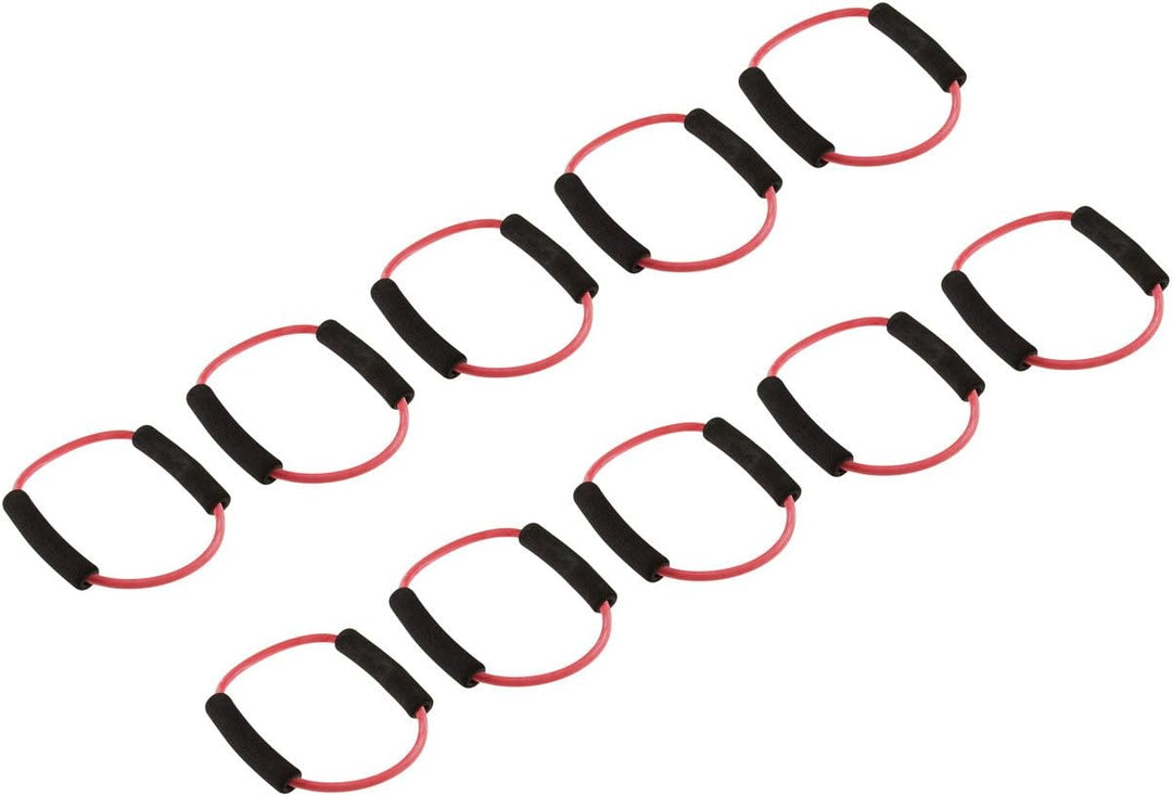 Fitness Ring, 10er Set stark - rot, stark - rot