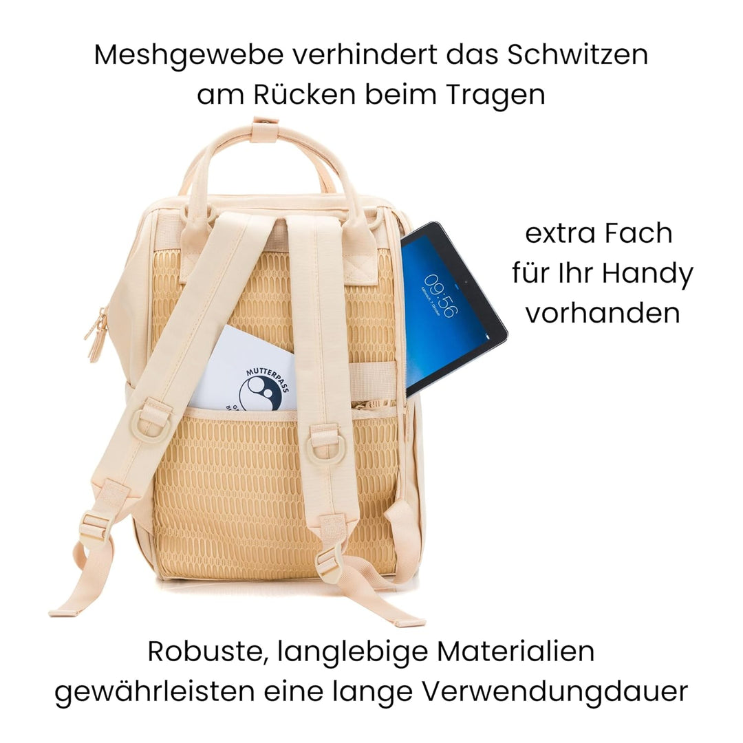 Fillikid Wickelrucksack Barcelona | Geräumiger & stylischer Rucksack mit vielen Fächern, isoliertem