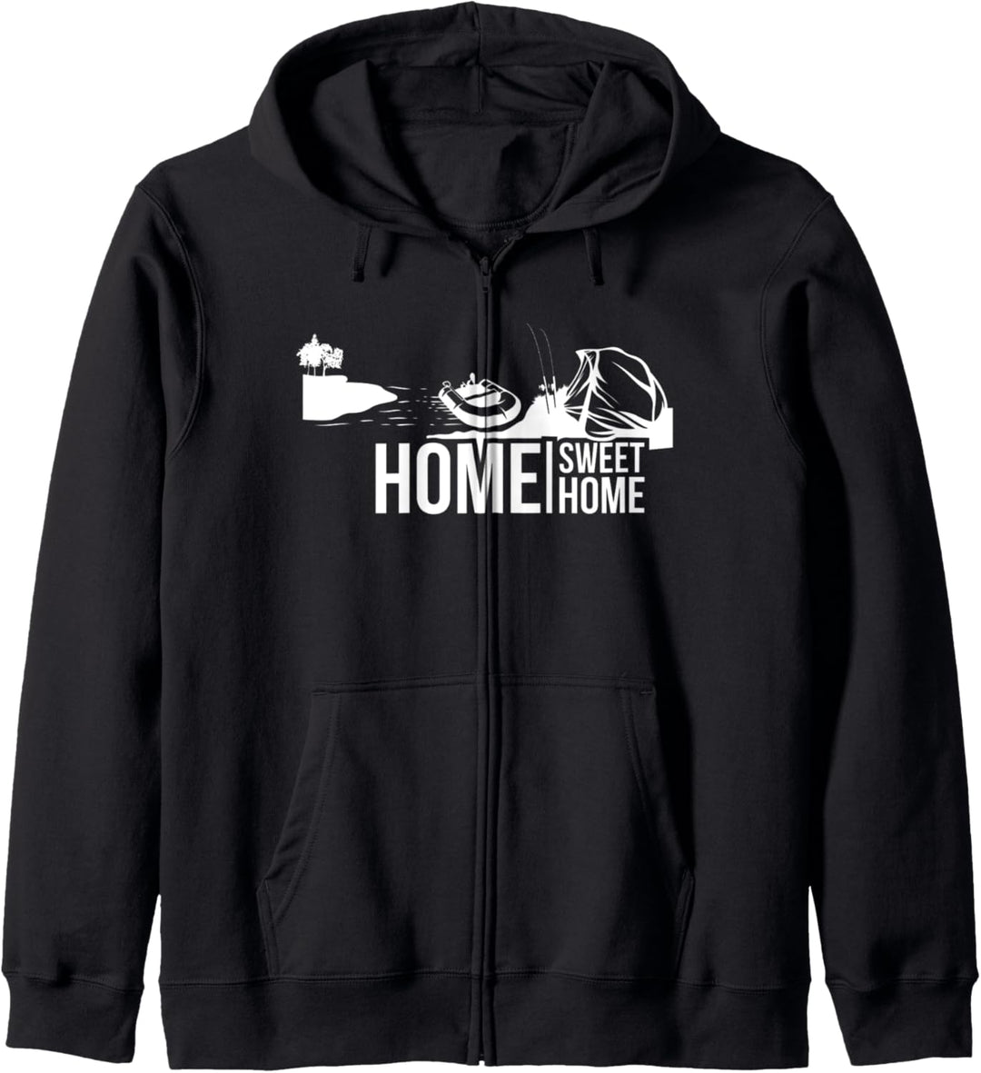 Home Sweet Home Welsangeln Fischen Silure Catfish Fluss Kapuzenjacke