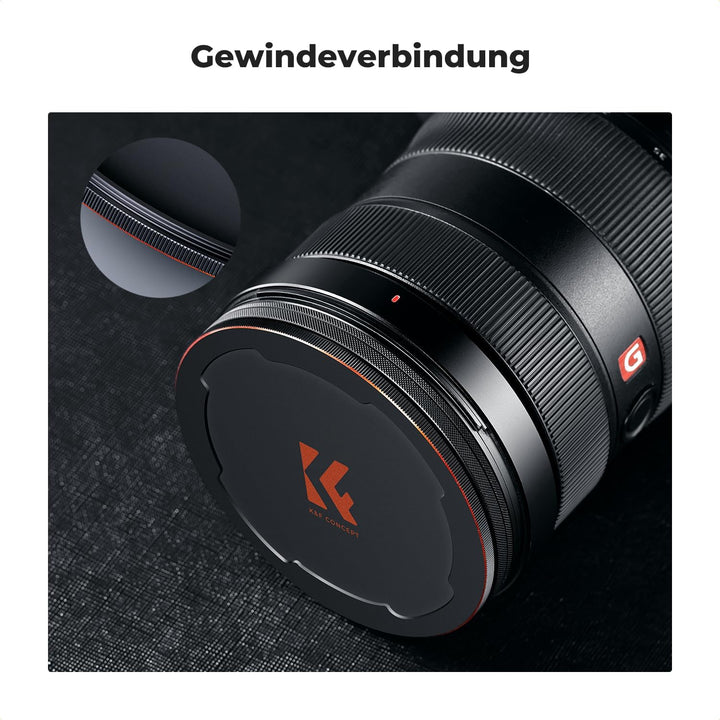 K&F Concept 2-in-1 Magnetic Metall Objektivdeckel mit Gewinde-67mm,Kompatibel mit Objektiven und K&F