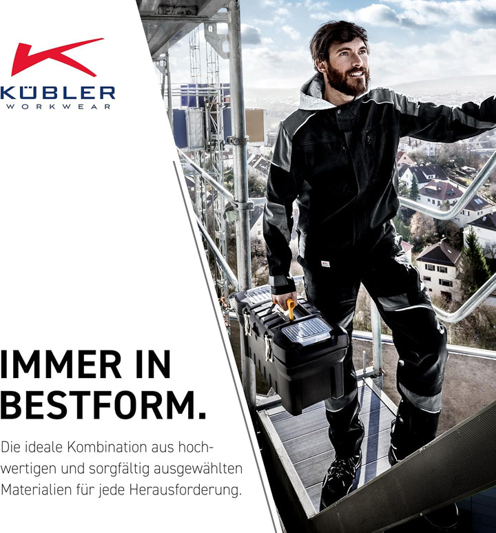 KÜBLER ACTIVIQ Arbeitsshorts schwarz, Grösse 40, Herren-Arbeitsshorts aus Mischgewebe, leichte Arbei