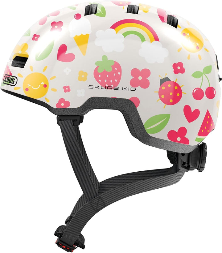 ABUS Kinderhelm Skurb Kid - robuster Fahrradhelm im Skater-Look mit Platz für einen Zopf und vielfäl