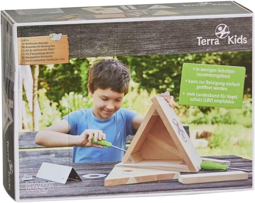 HABA 304544 - Terra Kids Nistkasten - Bausatz, Bausatz und Anleitung zum Selber Bauen eines Nistkast