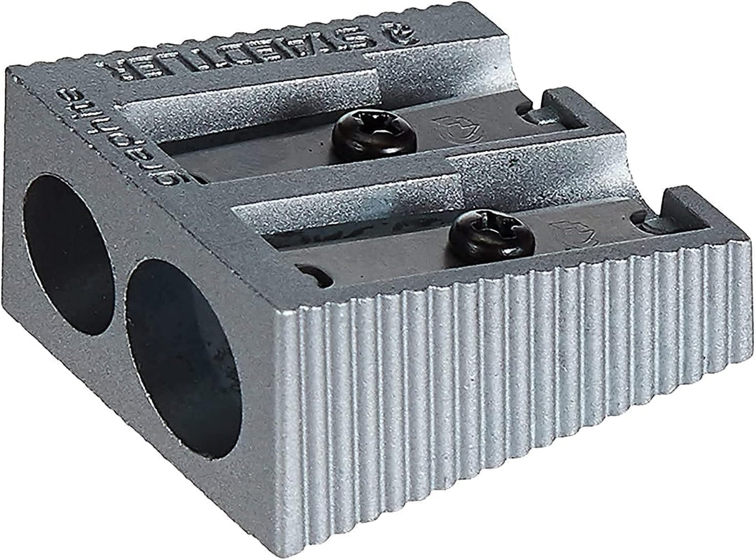 STAEDTLER 510 20 Metall Doppelspitzer, 20 Stück in Kartonschachtel, silberfarben