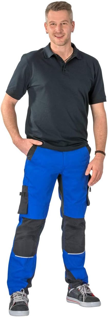Planam Herren Cargo Norit Herren Bundhose 110 Kornblau/Schwarz, 110 Kornblau/Schwarz