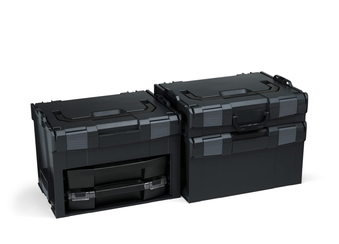 Bosch Sortimo Set Schwarz L-BOXX 102 + L-BOXX 238 + LS-BOXX 306 inkl. i-BOXX und LS-Schublade mit So
