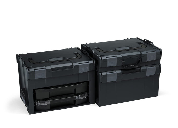 Bosch Sortimo Set Schwarz L-BOXX 102 + L-BOXX 238 + LS-BOXX 306 inkl. i-BOXX und LS-Schublade mit So