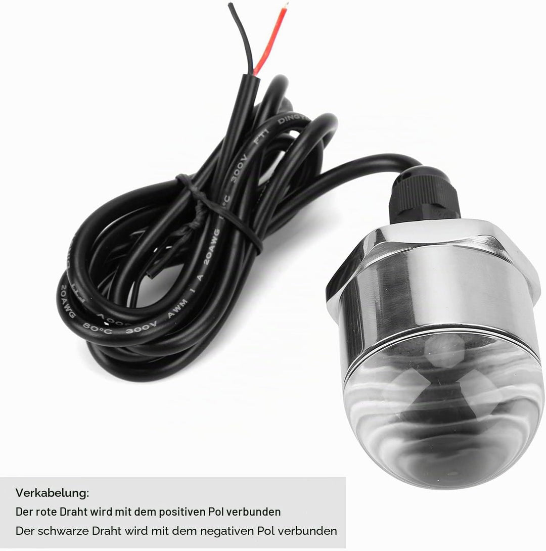 Blaue Bootsbeleuchtung 9LED Boot Unterwasserbeleuchtung 12V Ablassstopfen Licht 1200lm 1/2in NPT Gew