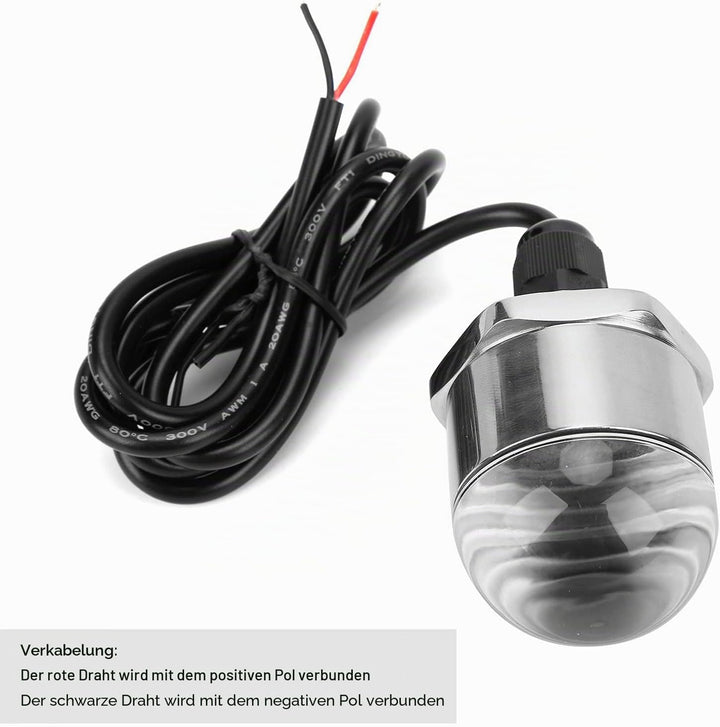 Blaue Bootsbeleuchtung 9LED Boot Unterwasserbeleuchtung 12V Ablassstopfen Licht 1200lm 1/2in NPT Gew