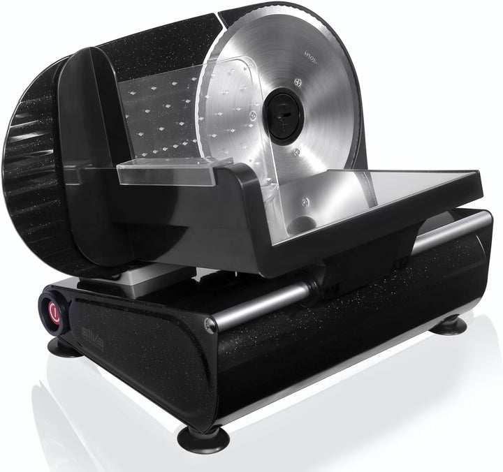 Silva Allesschneider elektrisch AS 520 - Schneidemaschine Brot und Wurst 0-15mm schwarz, 150W Metall