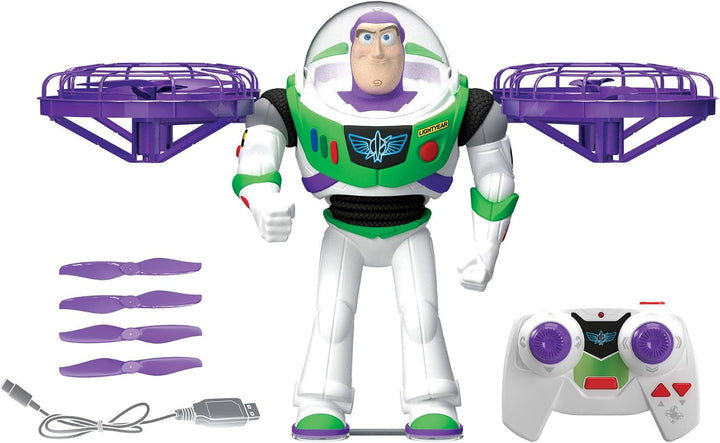 Mattel Disney und Pixar Toy Story 5 Fliegende Figur mit Fernbedienung, Hi-Tech Edition Buzz Lightyea