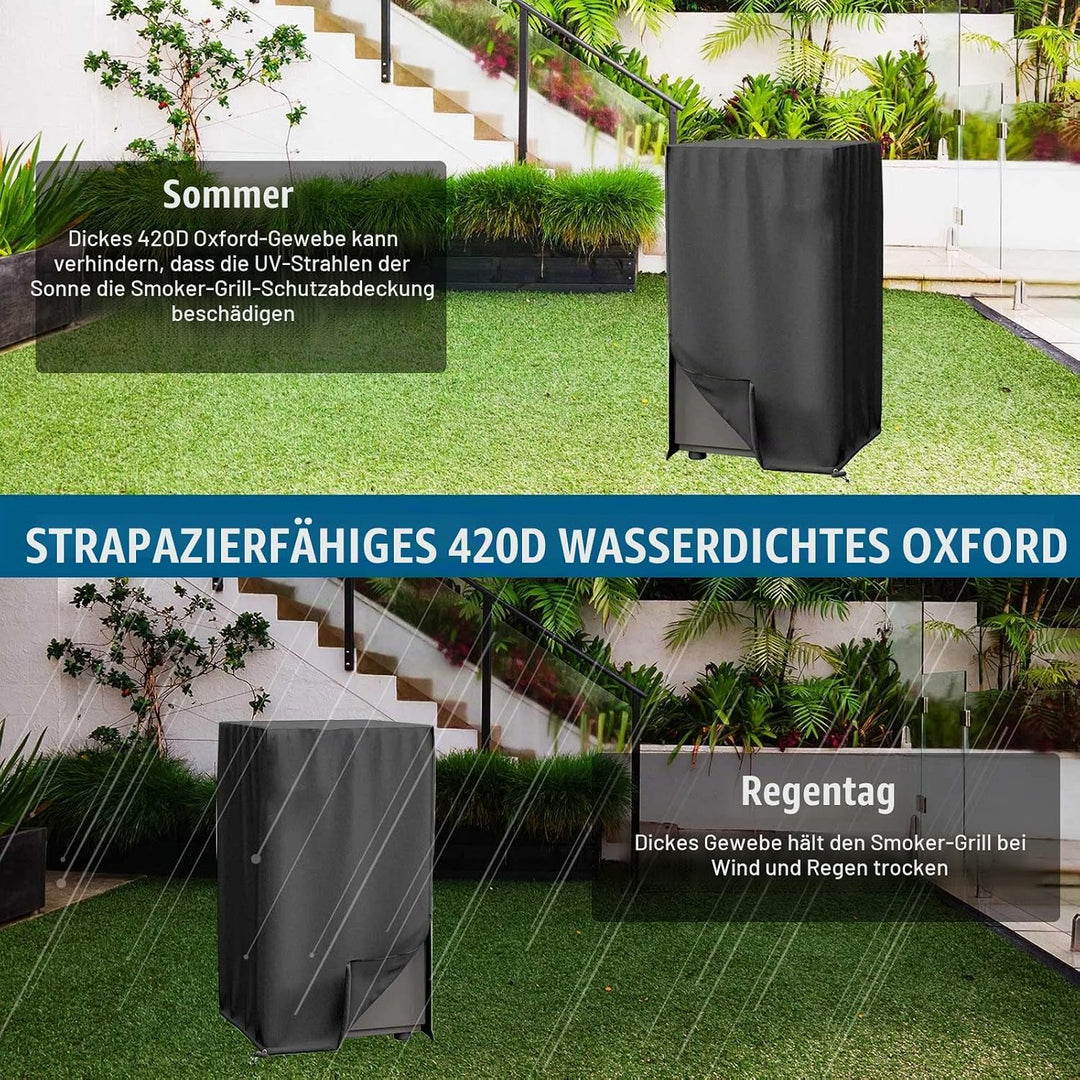 Räucherofen Abdeckhaube Schutzhülle, Smoker Abdeckung Wetterfest, Smoker Abdeckung Mit Schornstein,