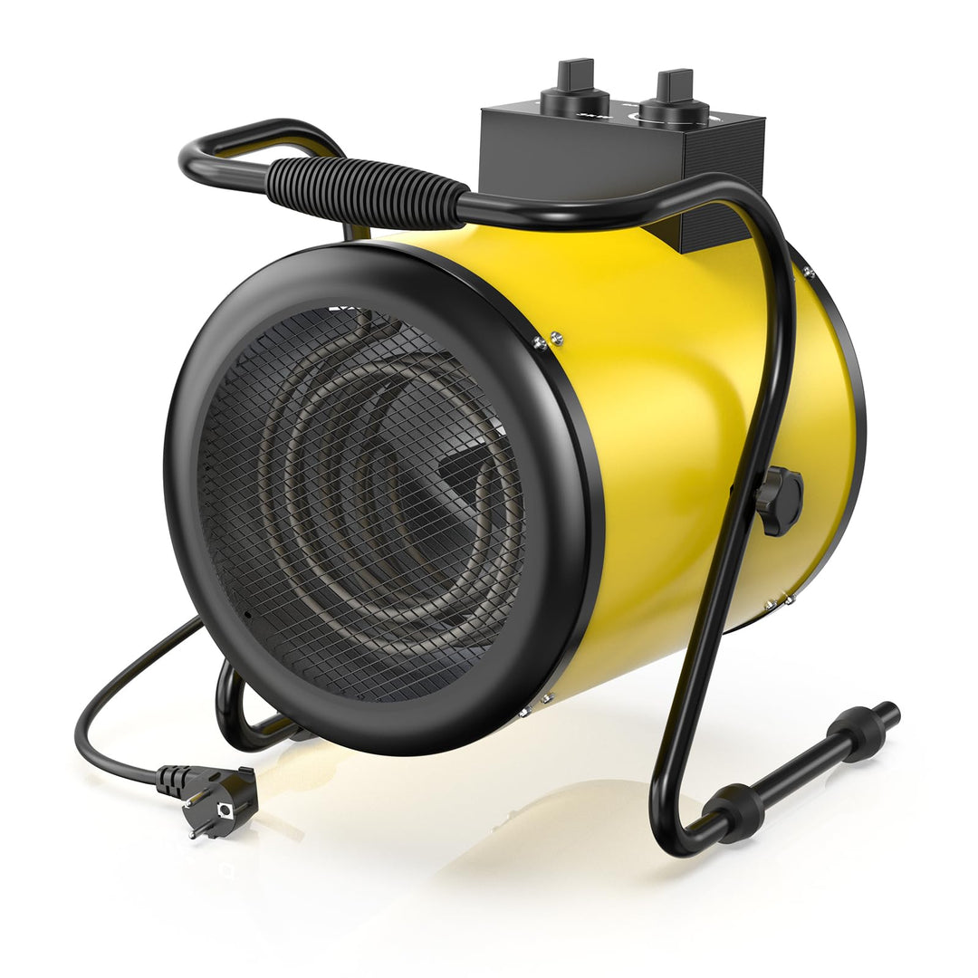 DAHTEC Industrie Heizgerät 3000 Watt Heizlüfter Grosse Räume mit Thermostat & 3 Heizstufen Bauheizer