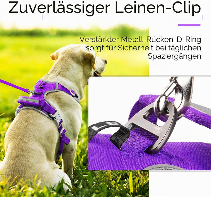 ThinkPet No-Pull Hundegeschirr, Atmungsaktiv Brustgeschirr für Kleine Mittlere Grosse Hunde, Einstel