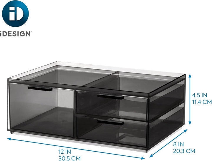 iDesign Make-up Organizer, Schmink Aufbewahrung mit 3 Schubladen aus der Signature Series by Sarah T