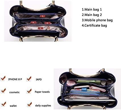 None Brand Damenhandtasche Lackleder Damen Kunstleder Abendtaschen Taschen Rotwein, Rotwein