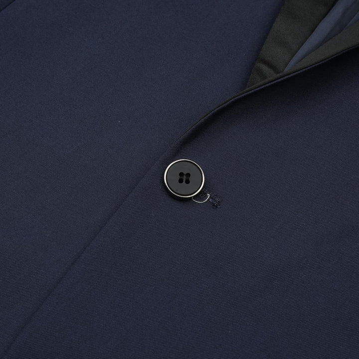 Anzug Herren 2 Teilig Slim Fit Smoking Anzüge Schalkragen Herrenanzug für Hochzeit Business, S Blau-