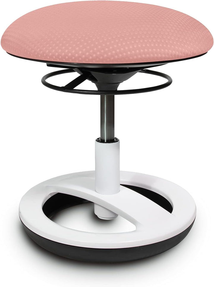 TOPSTAR Sitzhocker Sitness Bobby für Kinder, Standfussring Alu weiss lackiert, Stoff, Zart Rosa SU83