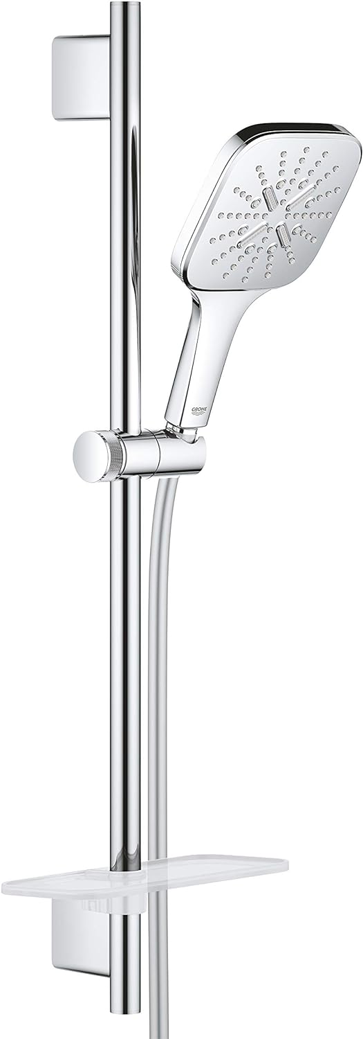 GROHE Rainshower 130 SmartActive Cube | Brausestangenset 3 Strahlarten | Chrom | 26583000