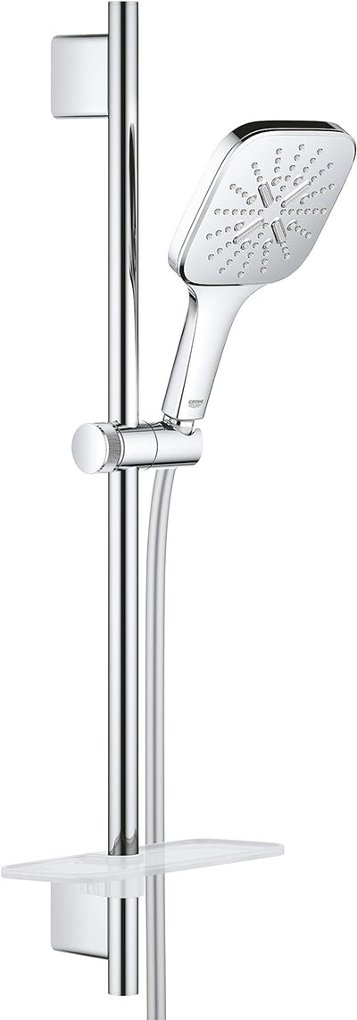 GROHE Rainshower 130 SmartActive Cube | Brausestangenset 3 Strahlarten | Chrom | 26583000