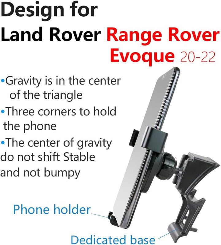 musttrue Lunqin Kfz-Handyhalterung für Land Rover Range Rover Evoque 2020–2023, Auto-Zubehör, Naviga