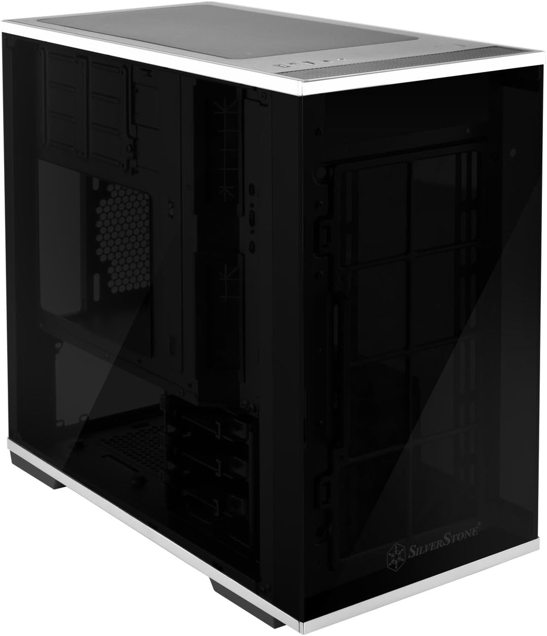 SilverStone Technology SST-LD01B - Lucid Serie Mini Tower Micro ATX Computer Gehäuse, 3X Seitenteil