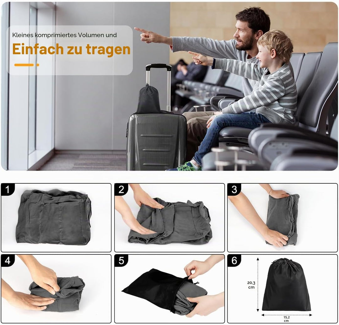 Maliton Fussstütze Flugzeug，Aufblasbare Fussstütze Kissen für Reisen Auto &amp; Zuhause &amp; Büro, Höhenver