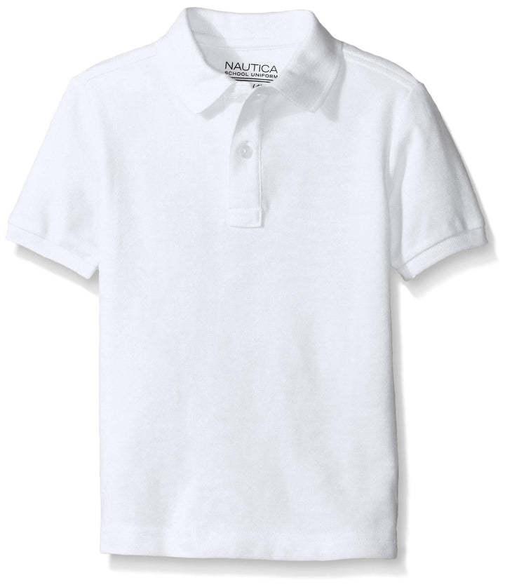 Nautica Jungen Short Sleeve Polo Polohemd (1er Pack) M Weiss, M Weiss