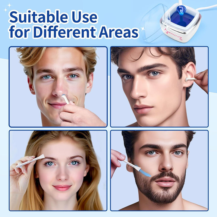 Beauty7 Nose Wax Kits Nasen Waxing Set Nasen- und Ohrenhaarentfernung Mini Wachswärmer Nasenwachs Se