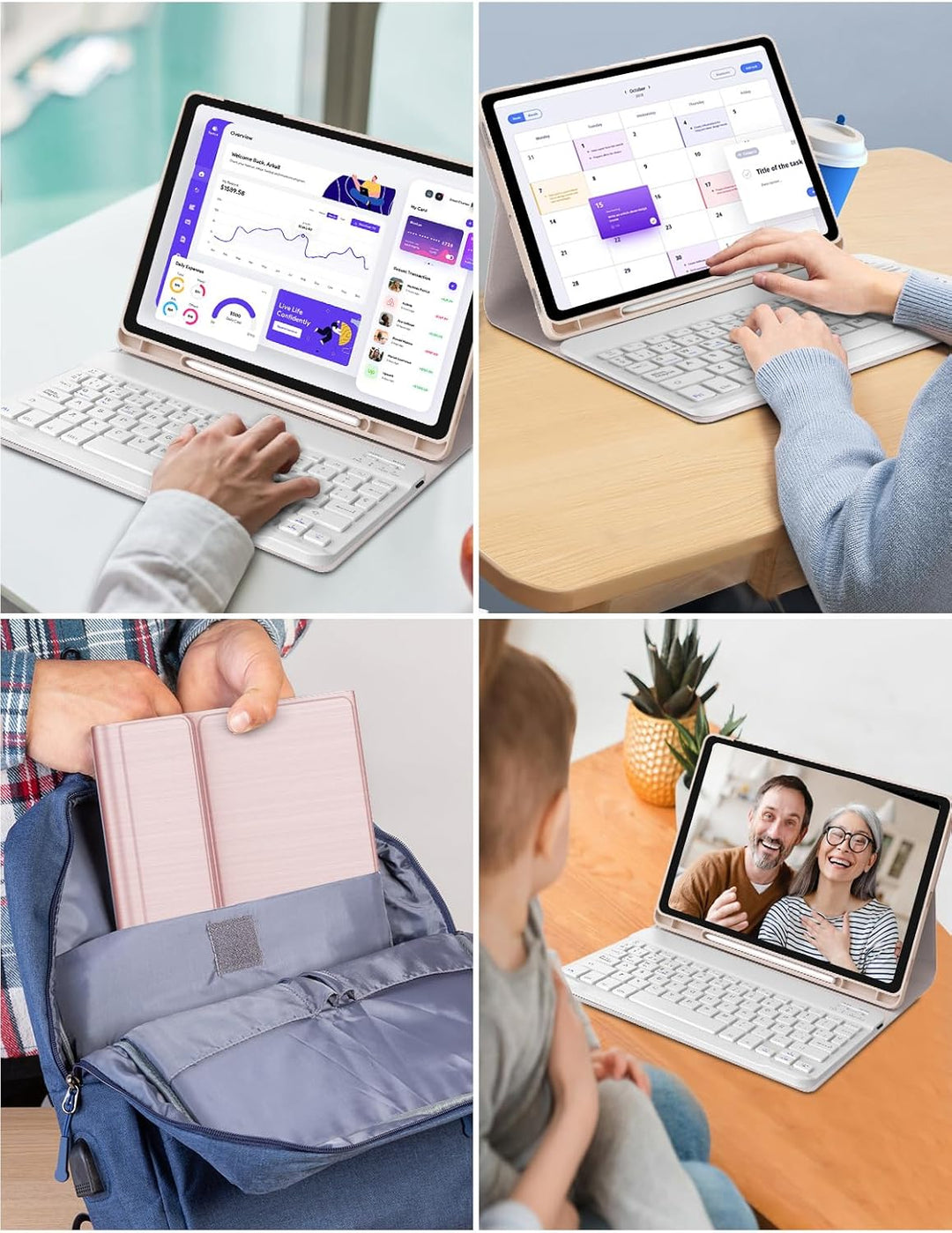 Samsung Galaxy Tab S9 FE Tastatur, 27,9 cm (10,9 Zoll), 2023, spanische Bluetooth-Tastatur für Samsu