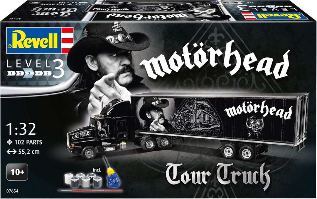 Revell RV07654 7654 Other License Fahrzeug 07654 Tour Truck Motoerhead Truckmodell Bausatz 1:32 Motö