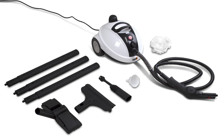 FEIDER FHNVT1300 Dampfreiniger 1300W mit Accessoires - Bodenbürste, Mikrofasertuch, Rundbürste, Verl