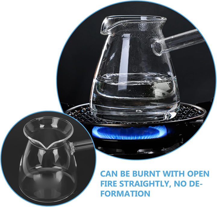 Cabilock Milch Pan Glas Türkischen Kaffee Topf Glas Herd Tee Maker Sauce Pan für Home Küche
