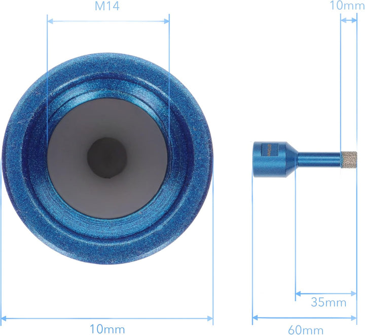 PRODIAMANT® M14 Diamant Fliesenbohrer 10 mm [TROCKENBOHRER] - Diamantbohrer für Fliesen, Keramik & N