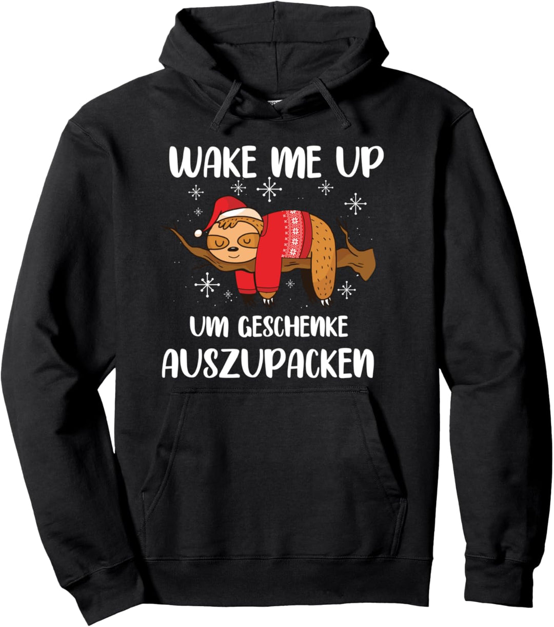 Faultier Weihnachten Sloth Adventszeit Nachthemd Pyjama Pullover Hoodie