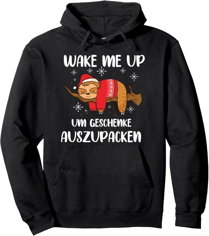 Faultier Weihnachten Sloth Adventszeit Nachthemd Pyjama Pullover Hoodie