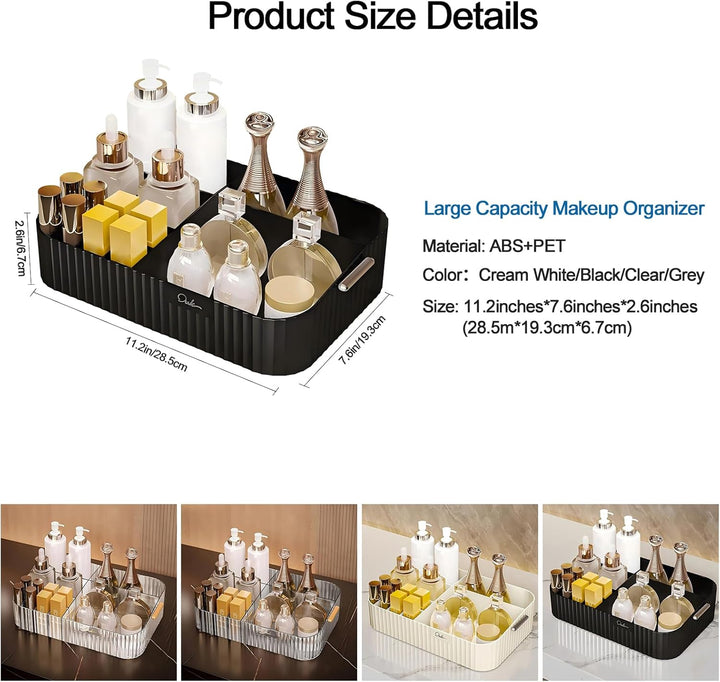 DASITON Make up Organizer mit Fächern, Grosser Make up Aufbewahrung Kosmetik Organizer für Badezimme