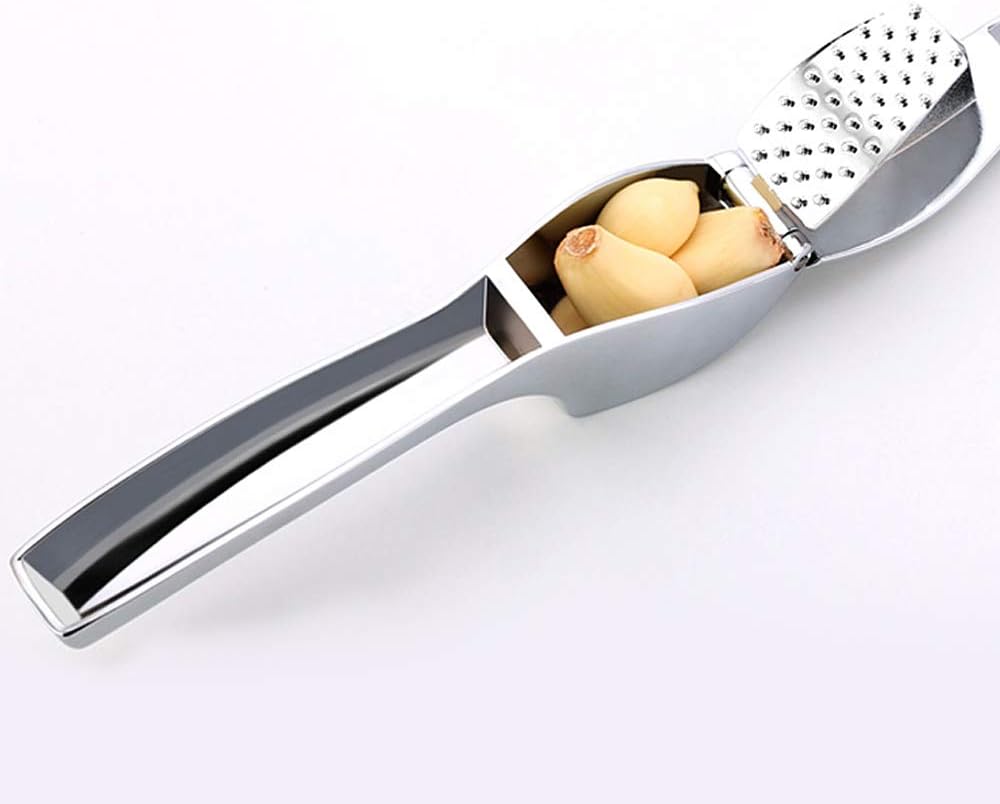 Knoblauchpresse，Edelstahl knoblauch presse Knoblauch crusher Profi garlic press knoblauchschneider，L
