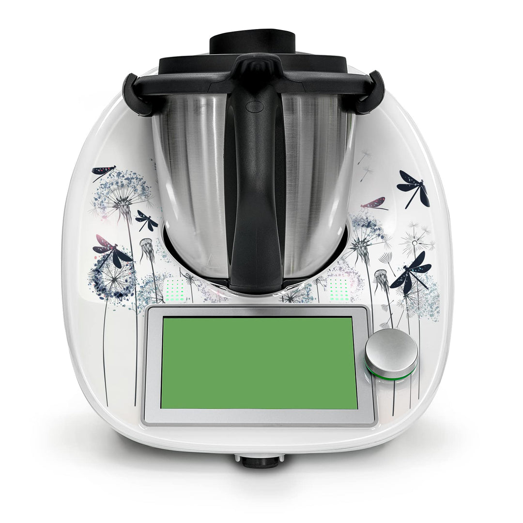 Deko Schutz Aufkleber kompatibel mit Küchenmaschine Thermomix TM6 Design Sticker Klebefolie Zubehör