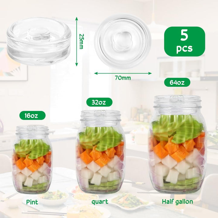 LPAMABA 5 Stückφ7cm Fermentationsgewichte Fermentation Glasgewichte Fermentiergewichte Fermentier Gl