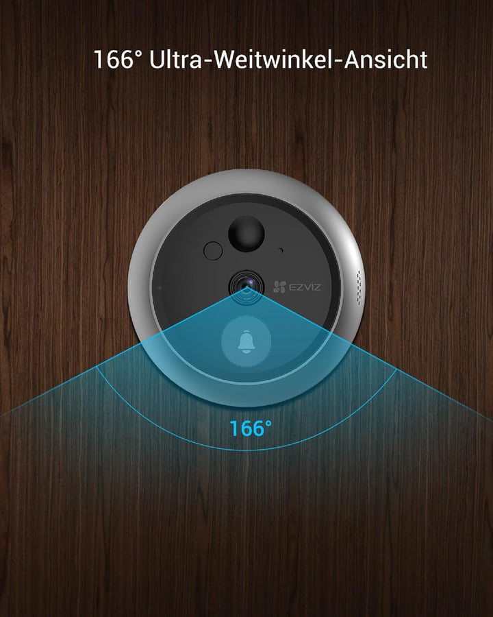 EZVIZ WLAN Türspion und Innenkamera Set, Video-Türklingel CP4 mit Touch-Farbbildschirm & Bewegungsme