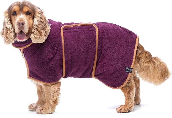 Lucky Paws® Hundebademantel – doppellagiger, Ultra-absorbierender & luxuriös weicher Bademantel Hund