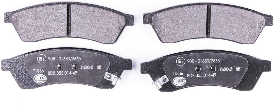 HELLA PAGID 8DB 355 014-491 Bremsbelagsatz - T1836 - Dicke/Stärke: 14.7mm - Bremssystem: Brembo - mi