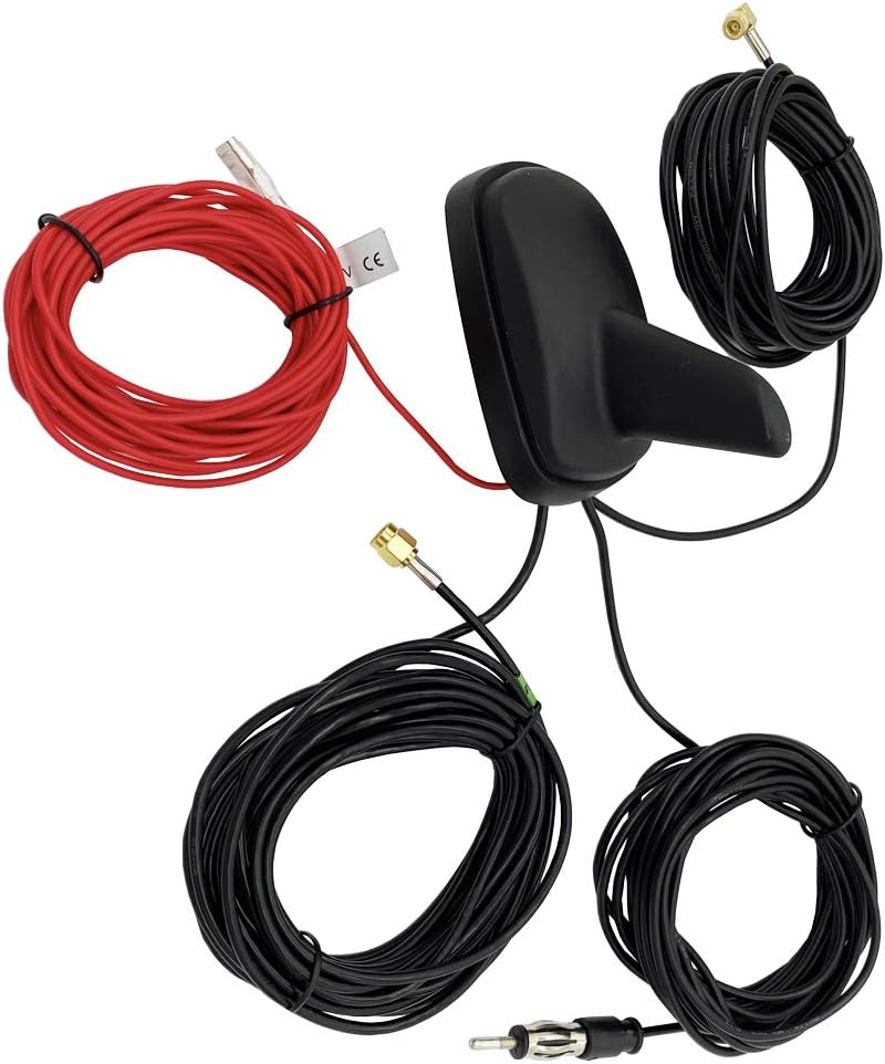 Vecys DAB DAB + FM/AM GPS Autoantenne Haifischflosse FM/AM GPS Autodachantenne Signalverstärker SMB