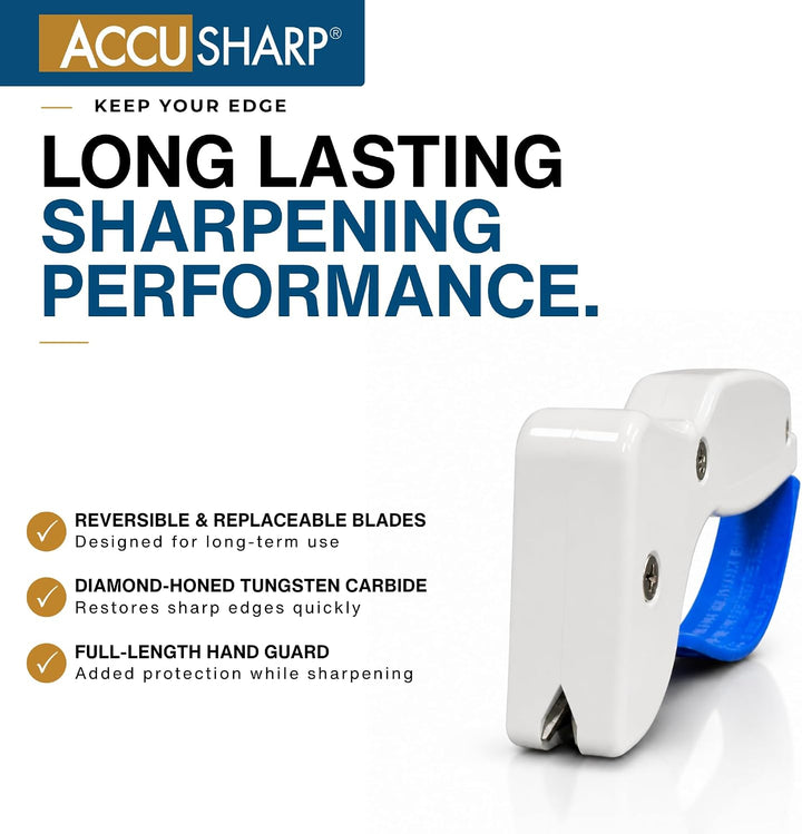 AccuSharp Messerschärfer, Blau/Weiss, ACCU-001W, Blau/Weiss