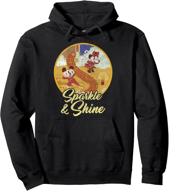 Disney Mickey And Friends Mickey & Minnie Sparkle And Shine Pullover Hoodie